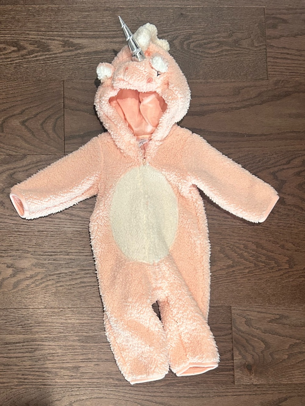 Carter's Size 6 month Girl's Plush Sherpa Fleece Unicorn Bunting Suit Costume